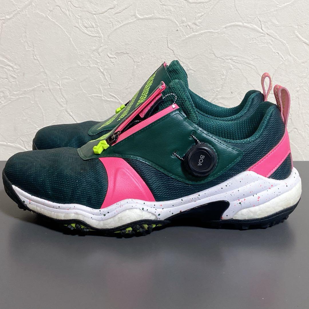 アディダス　ゴルフシューズ　コードカオス　グリーン　ピンク