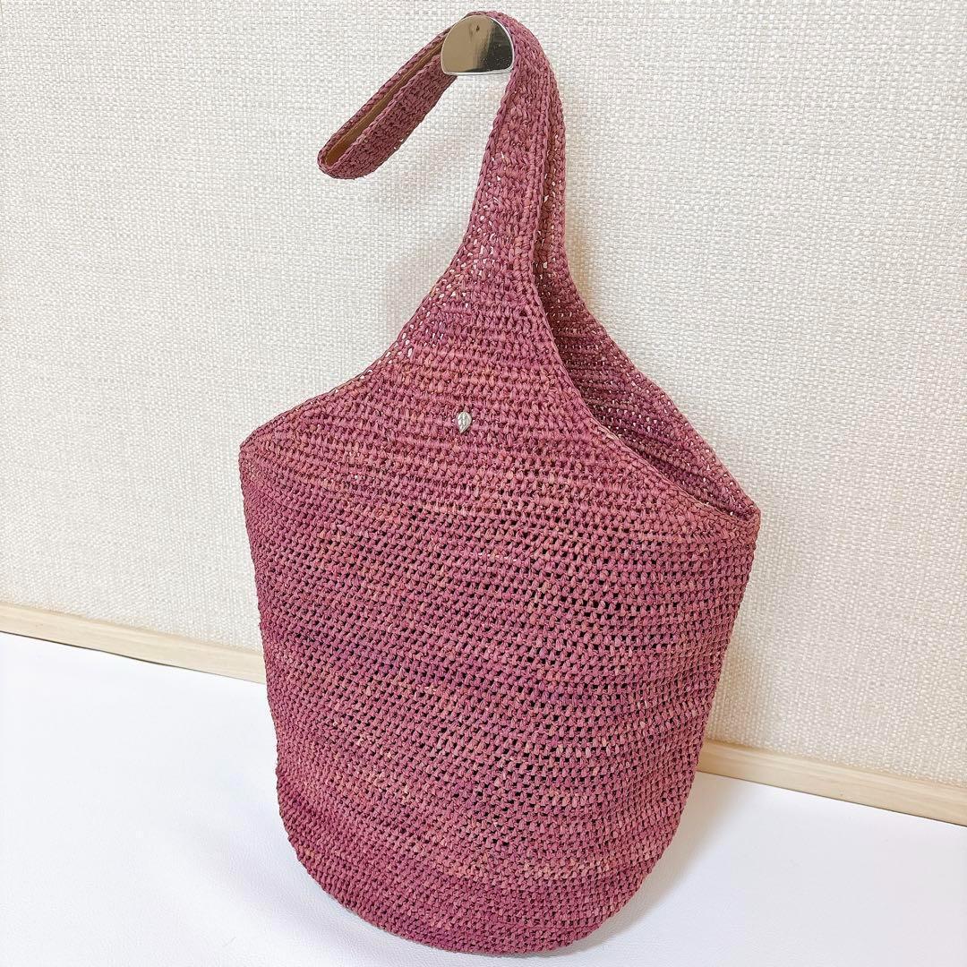 美品☆ヘレンカミンスキー CARILLO ラフィア ワンショルダーバッグ かご