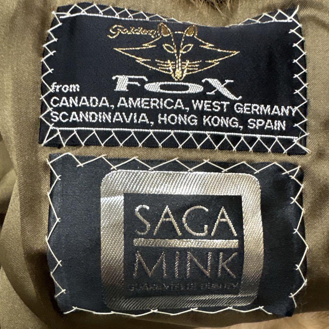【SAGA FOX】サガミンク ファーコート フォックス リアルファー (L)