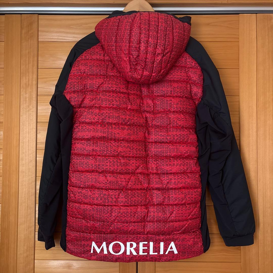 モレリア　MORELIA フード付き中綿ジャケット 赤黒