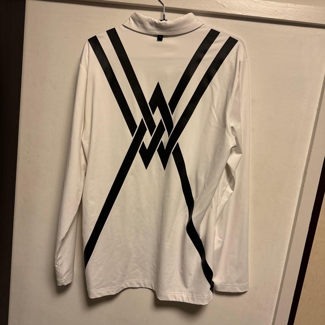 ANEW ホワイト 長袖ポロシャツ L