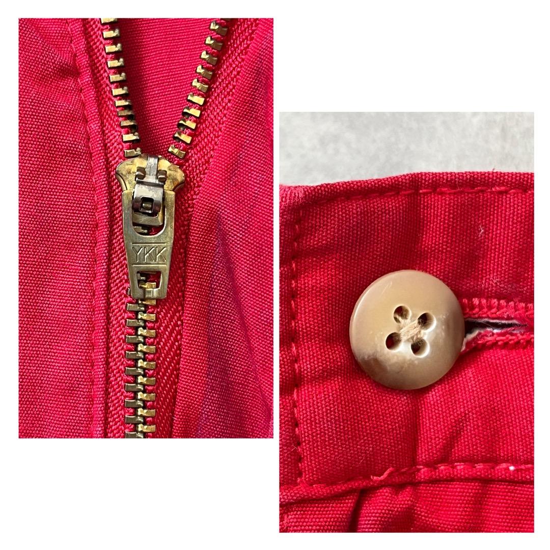 ポロ ラルフローレン W36 チノパン 90s USA製 古着 赤 19002