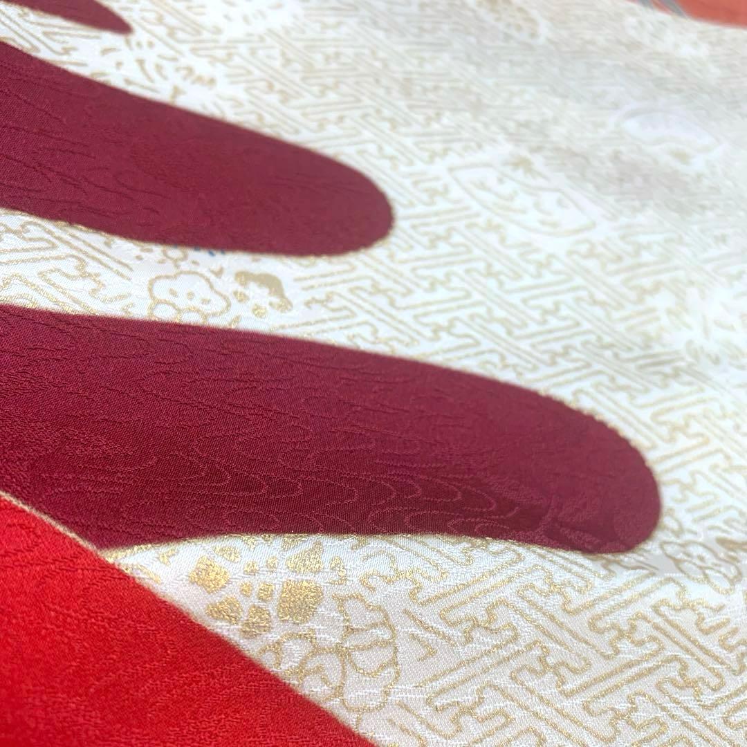 振袖 帯 2点セット 成人式 結婚式 正絹 セレモニー 赤 ボルドー 華やか