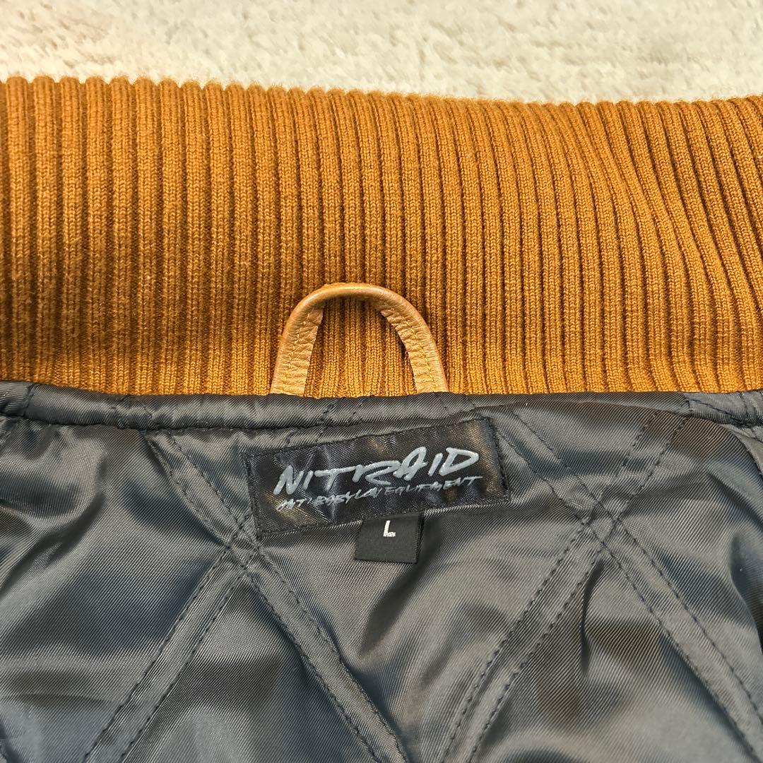 美品 NITRAID ナイトレイド CLUB JACKET スタジャン（L）