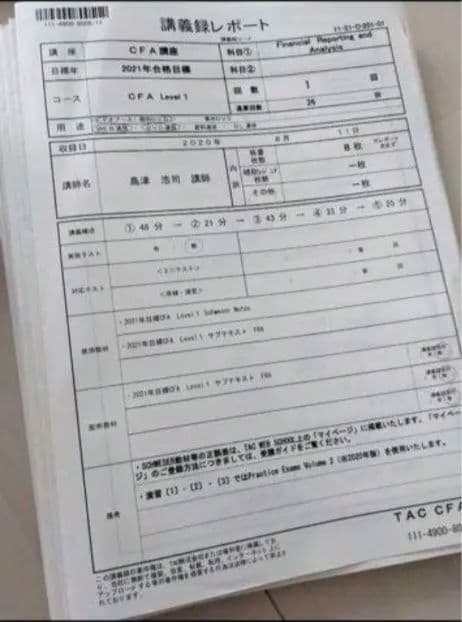 【CFA】SchweserNotes Level1 DVD＆テキスト【TAC】