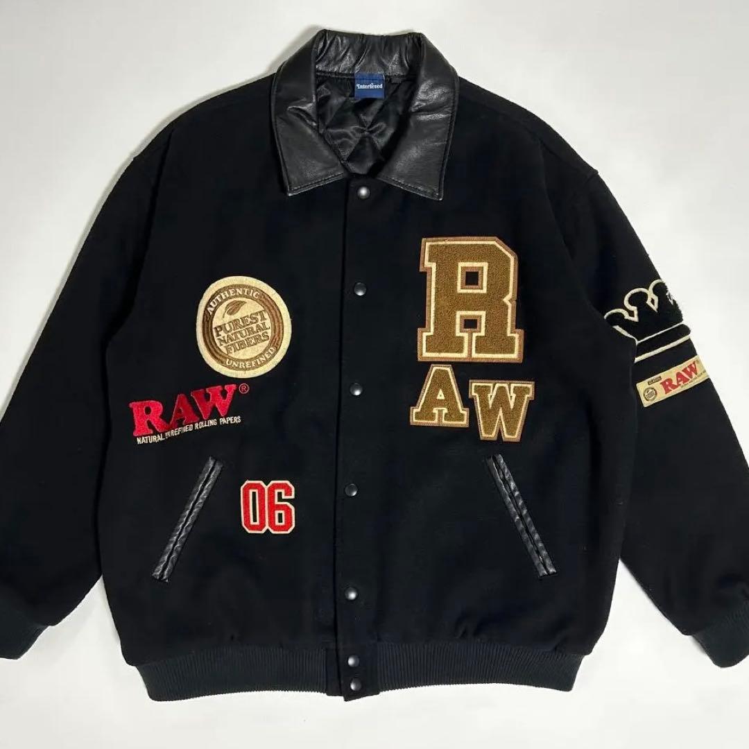 ★*)様 【希少】INTERBREED RAW Varsity スタジャン ブラ