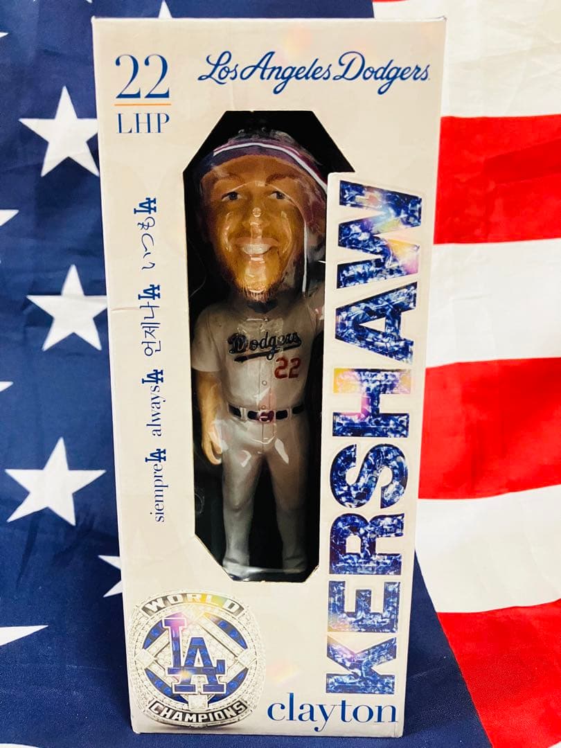 球場配布 ボブルヘッド ドジャース クレイトン・カーショウ 大谷翔平チームメイト