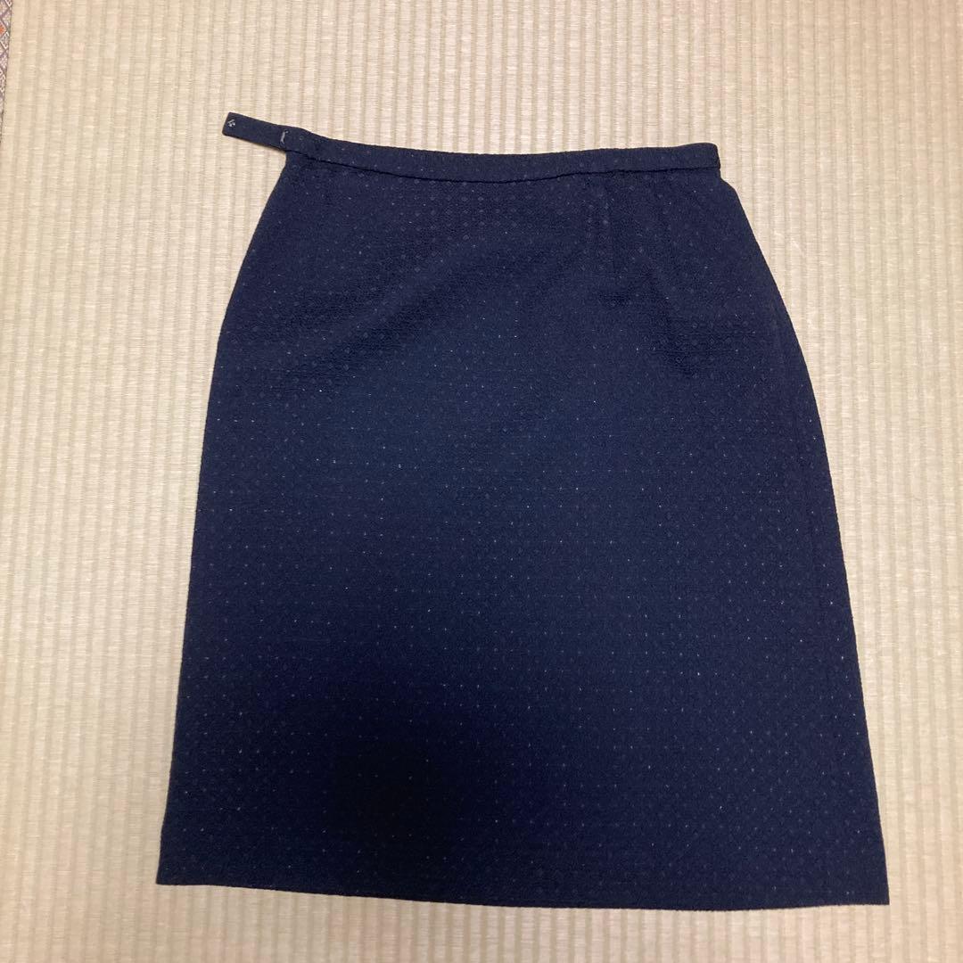 Leilian レリアン ネイビー 紺 スカートスーツ　上下セット　13＋号