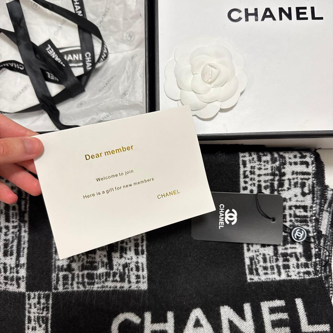 【希少・極美品】シャネル VIPノベルティ リバーシブル 大判スカーフ マフラー