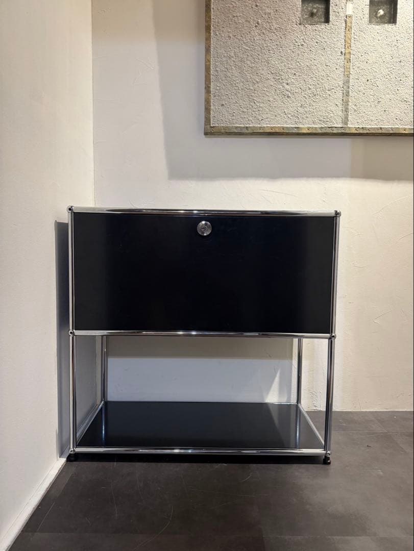 Y USMハラー ブラック １列2段 キャビネット 鍵付き 正規品