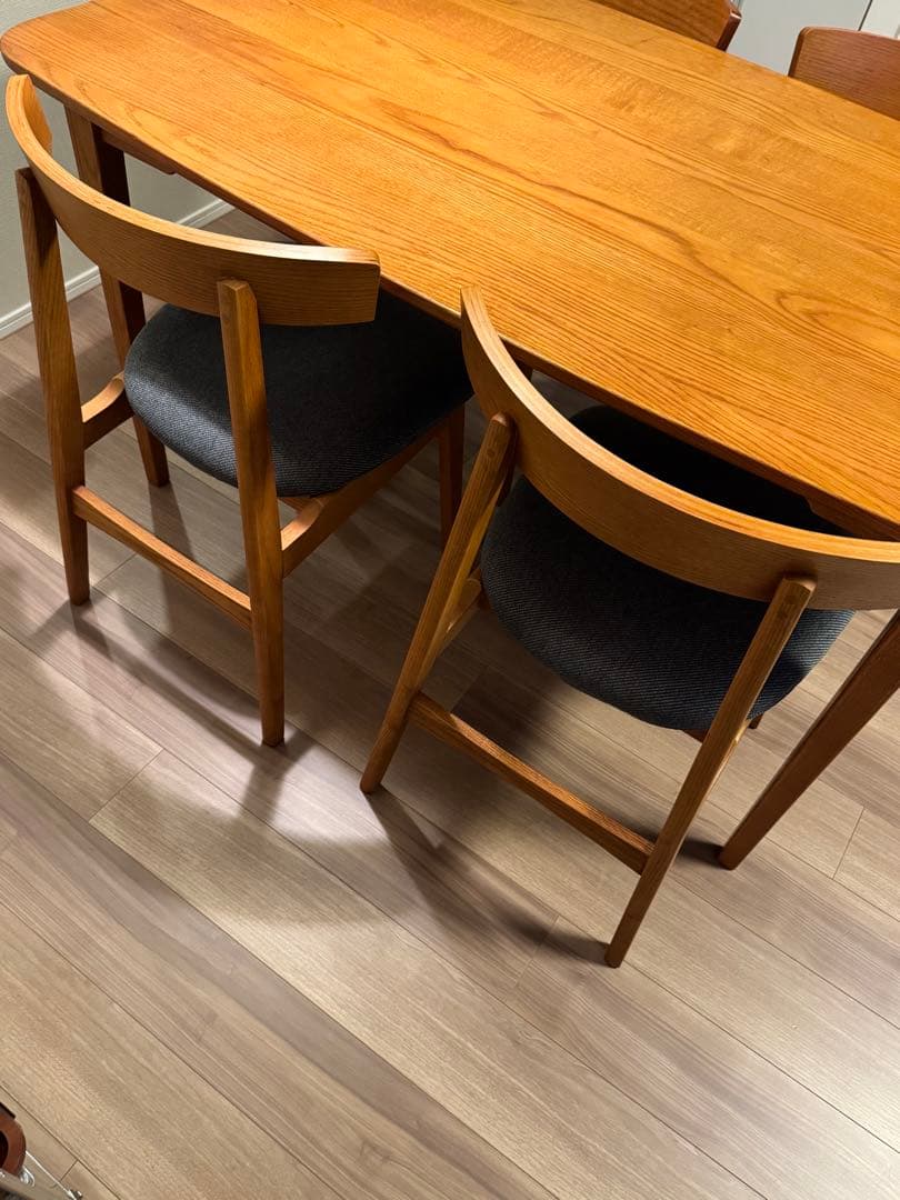 【-ihc】UNICO(ウニコ) ダイニングチェア　ネイビー①②