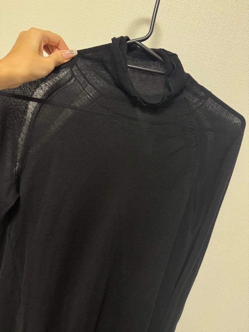 ANN DEMEULEMEESTER ブラック タートルネック