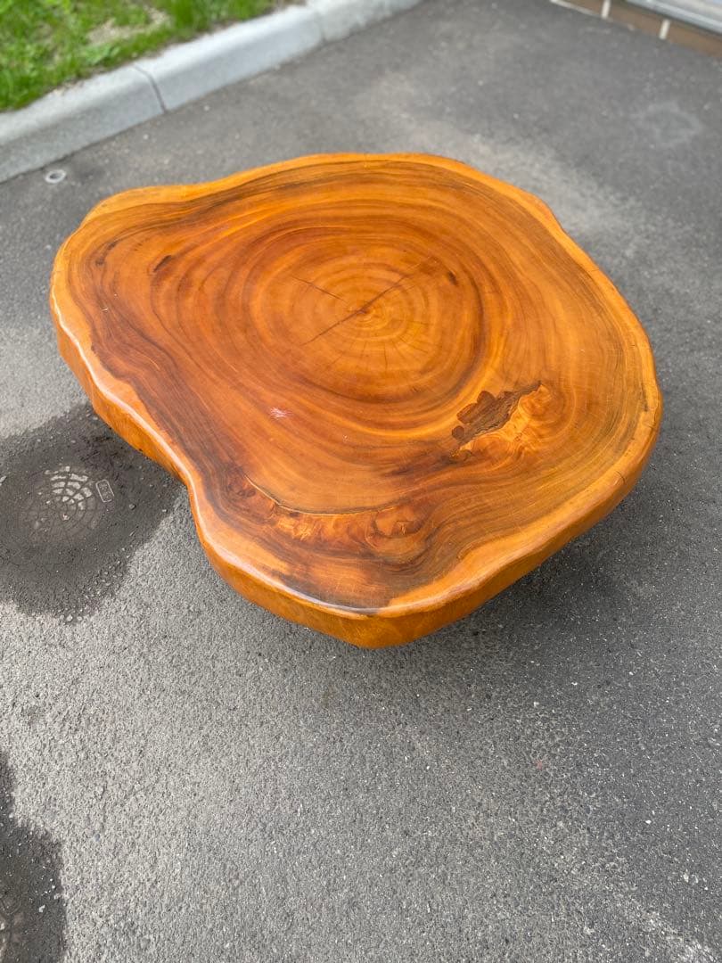 天然木 一枚板 切株 座卓 テーブル ローテーブル ちゃぶ台 作業台 書斎 床間