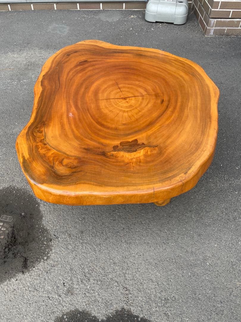天然木 一枚板 切株 座卓 テーブル ローテーブル ちゃぶ台 作業台 書斎 床間