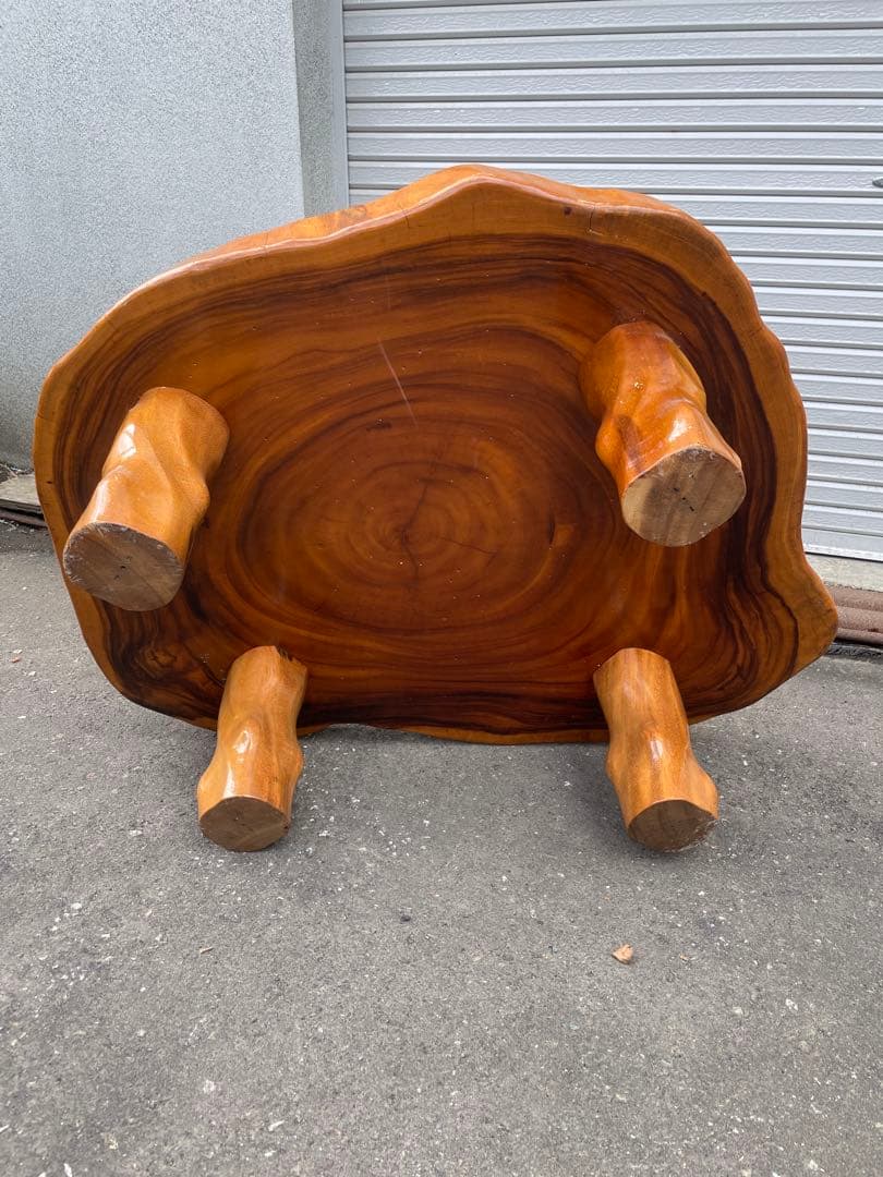 天然木 一枚板 切株 座卓 テーブル ローテーブル ちゃぶ台 作業台 書斎 床間