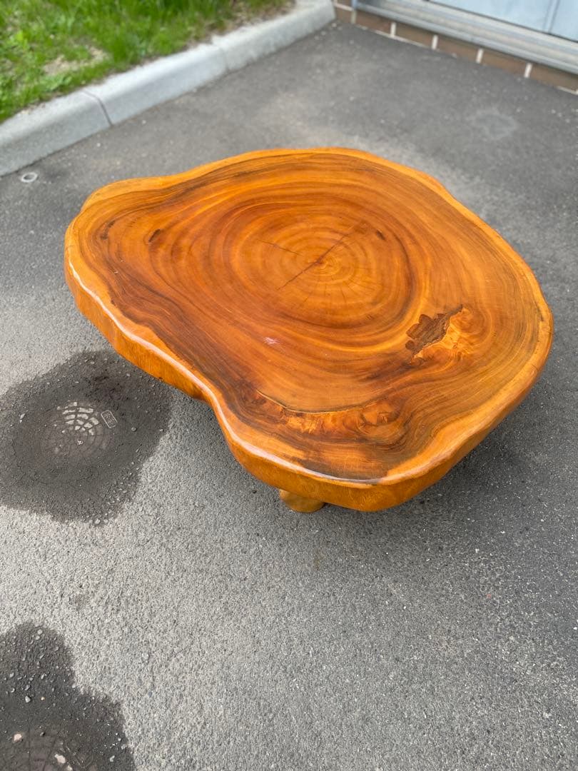 天然木 一枚板 切株 座卓 テーブル ローテーブル ちゃぶ台 作業台 書斎 床間