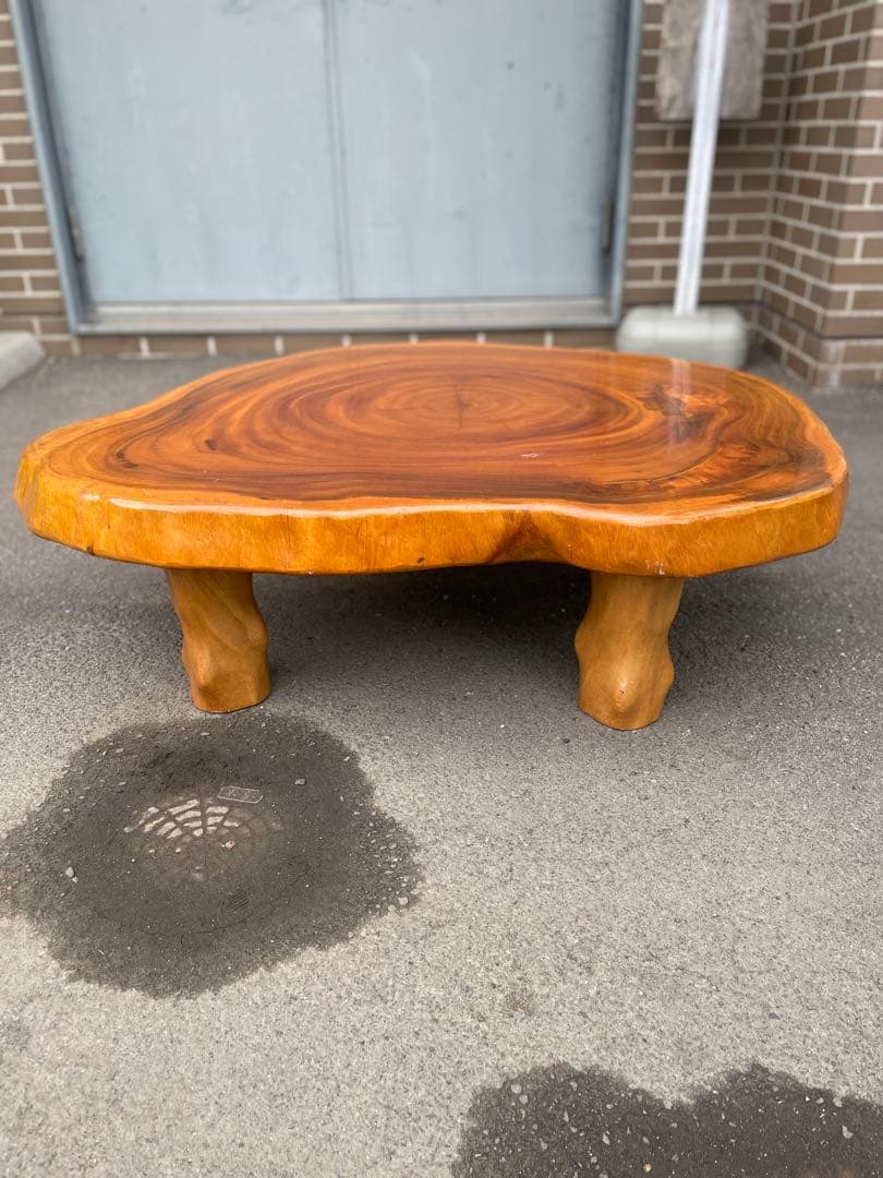 天然木 一枚板 切株 座卓 テーブル ローテーブル ちゃぶ台 作業台 書斎 床間
