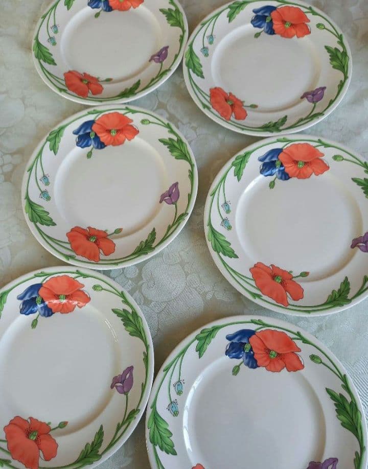 【廃盤品】Villeroy ＆Boch ビレロイ＆ボッホディナープレート6枚