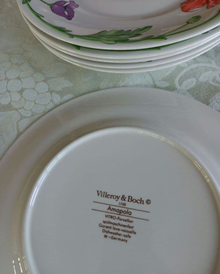 【廃盤品】Villeroy ＆Boch ビレロイ＆ボッホディナープレート6枚