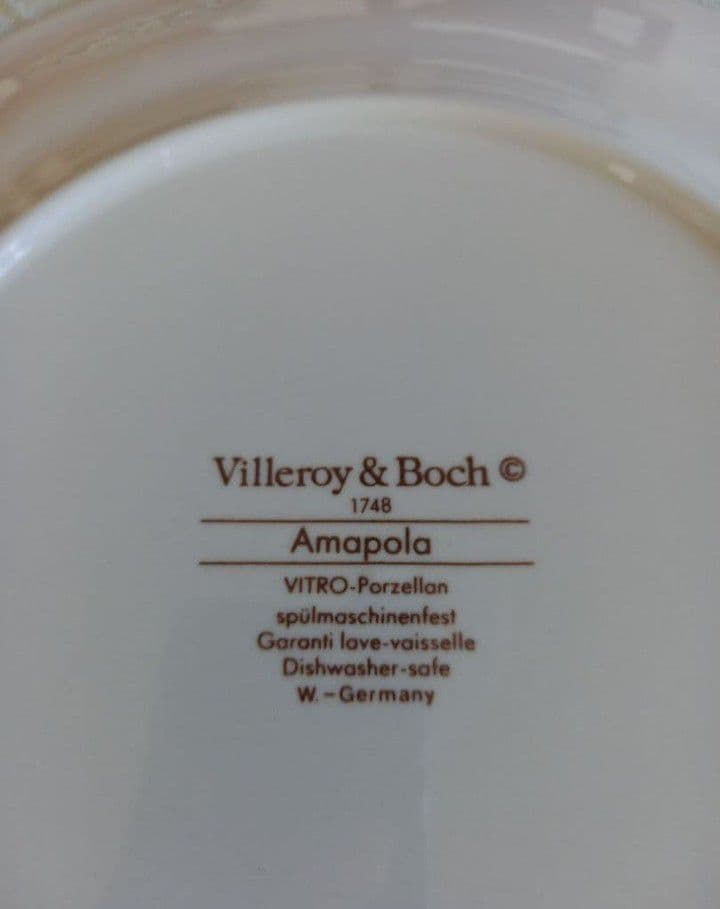 【廃盤品】Villeroy ＆Boch ビレロイ＆ボッホディナープレート6枚