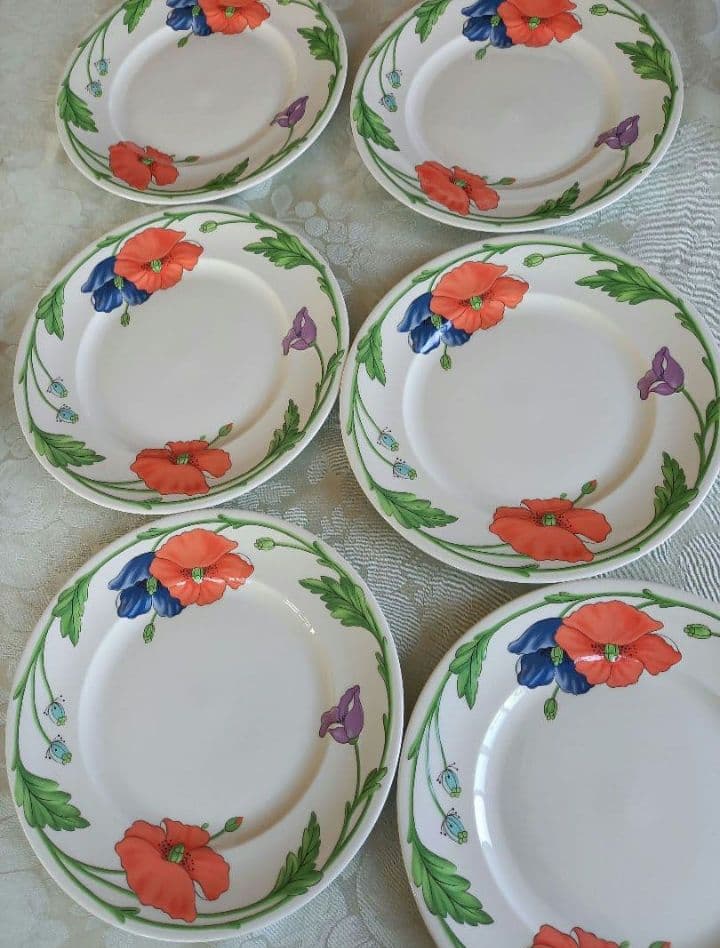 【廃盤品】Villeroy ＆Boch ビレロイ＆ボッホディナープレート6枚