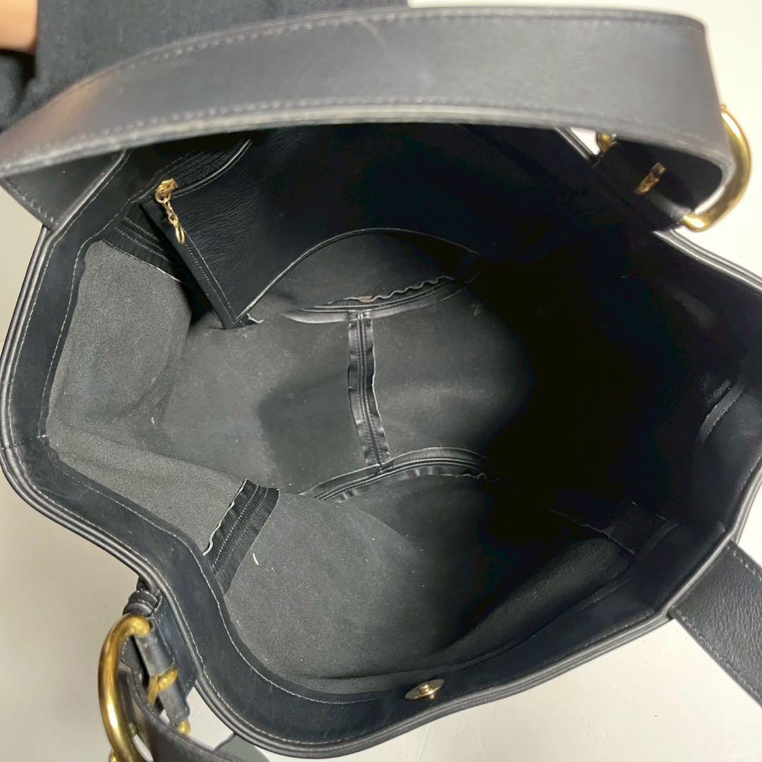 バッグ Vintage Coach leather Tote bag black