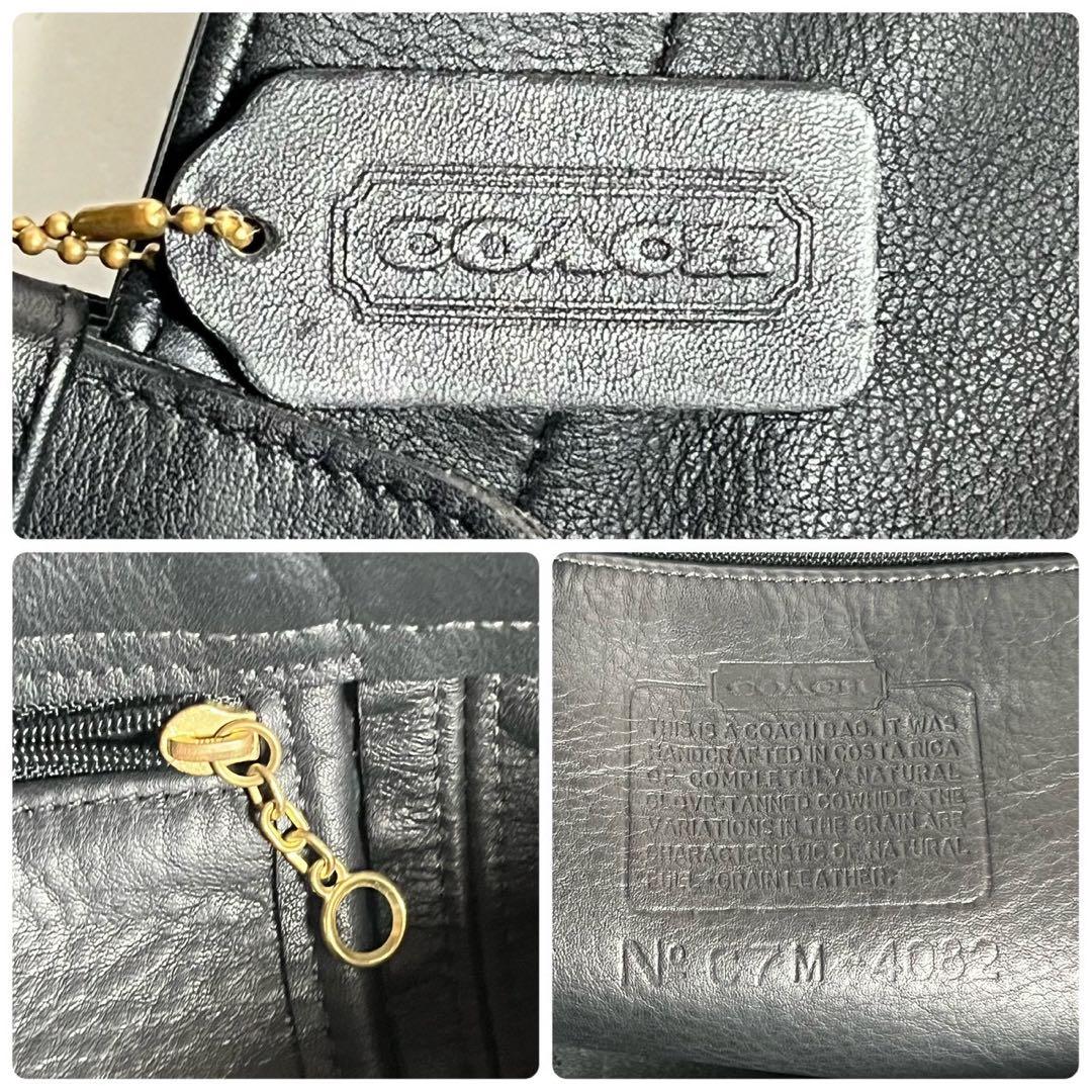 バッグ Vintage Coach leather Tote bag black