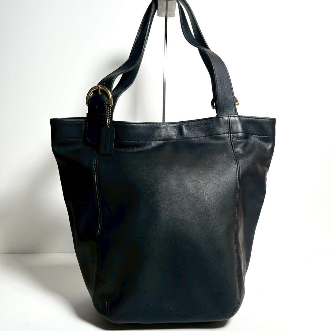 バッグ Vintage Coach leather Tote bag black
