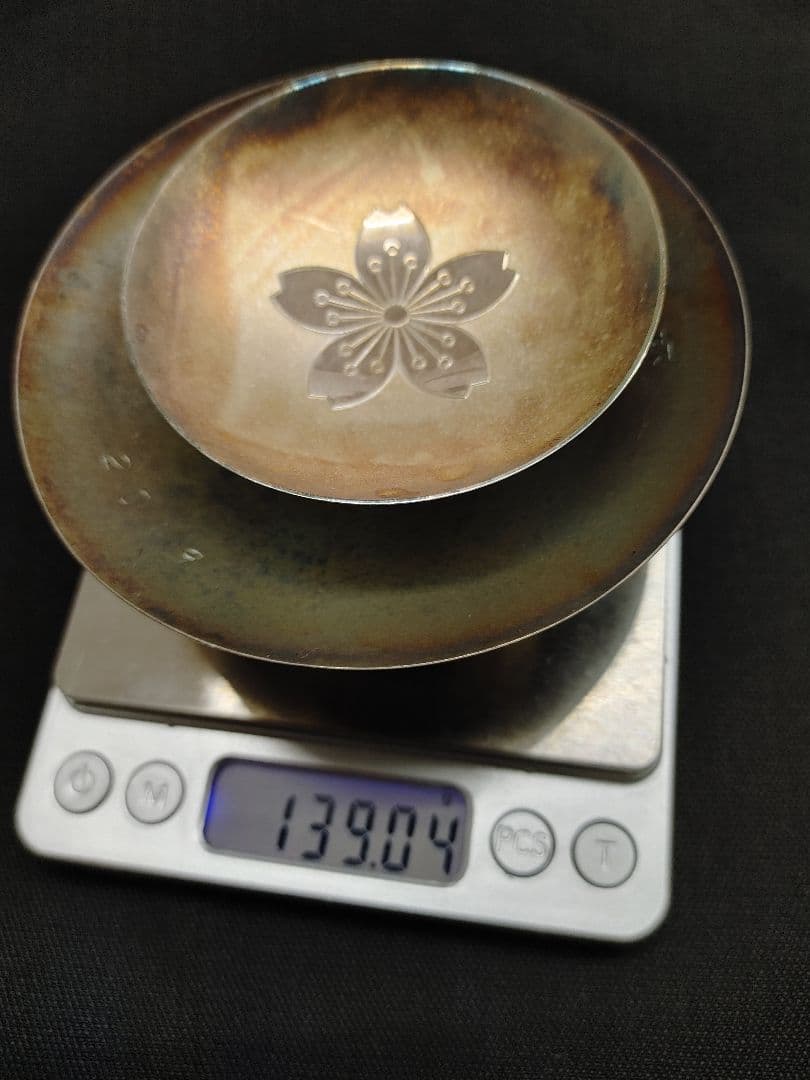☆ 純銀 SILVER ☆ 銀盃 銀杯 2点☆総重量約139グラム☆全て刻印あり