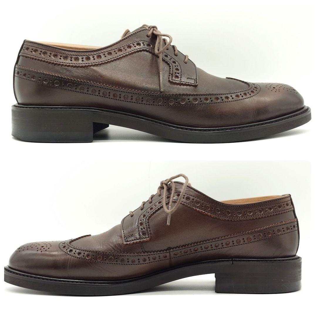 【美品】MIHARAYASUHIRO ロングウイングチップ レザーシューズ 26