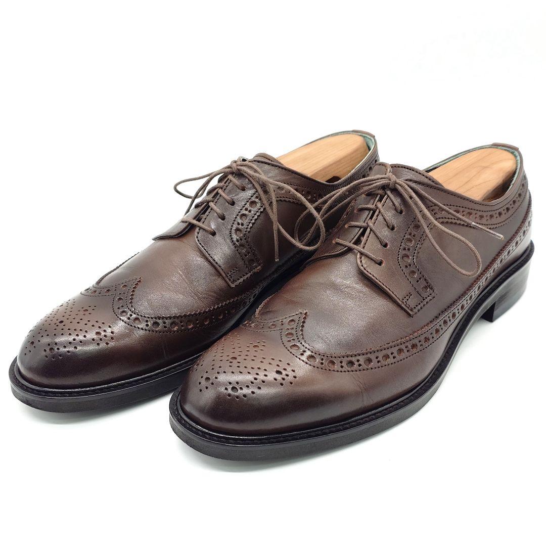 【美品】MIHARAYASUHIRO ロングウイングチップ レザーシューズ 26