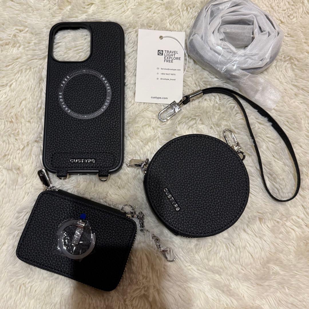 CUSTYPe iPhone 16 Pro MAXショルダーケース、ポーチ付き