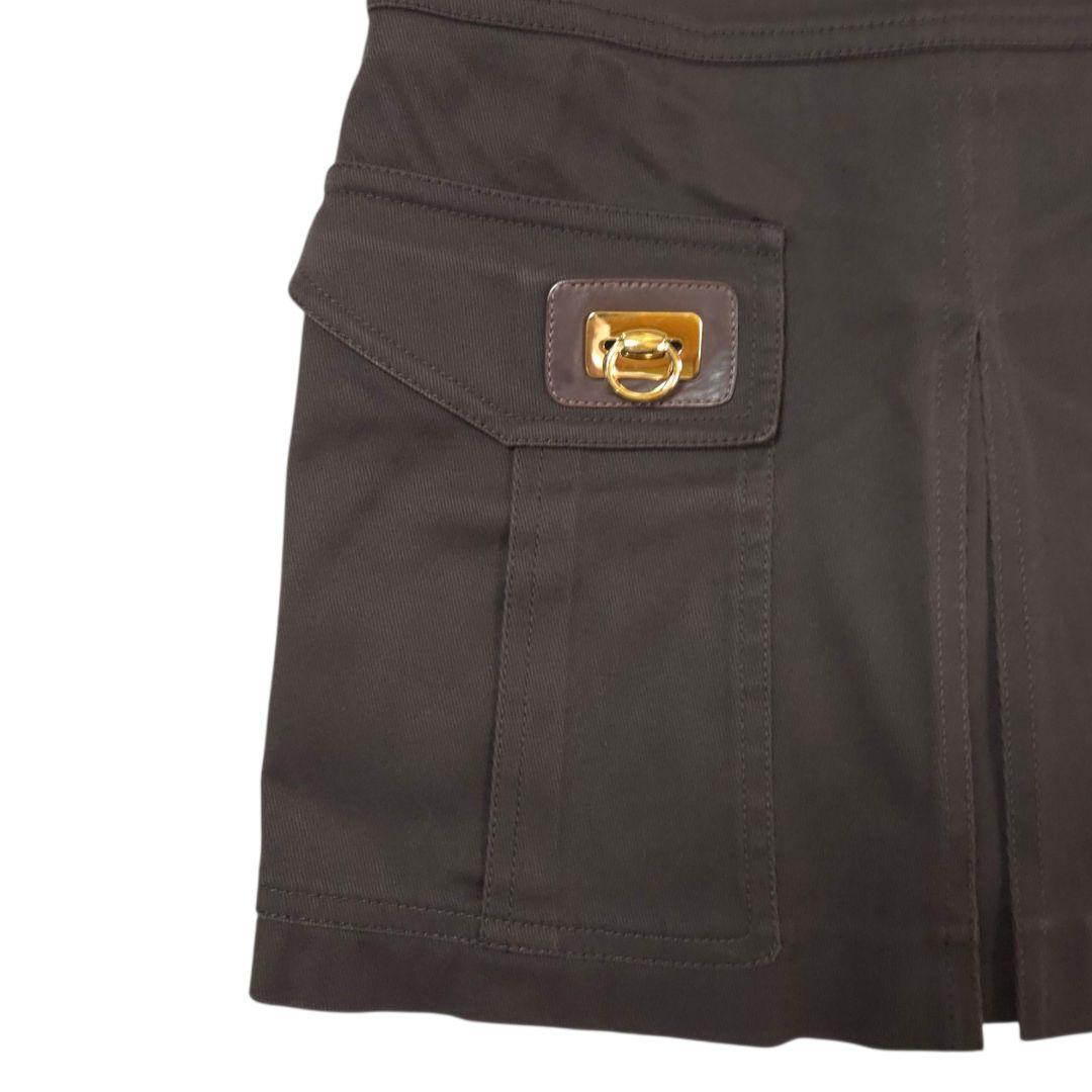 スカート GUCCI Dark Brown Mini Skirt 40