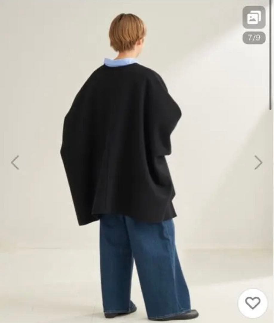 traditional whetherwear Plage別注 ポンチョ　黒