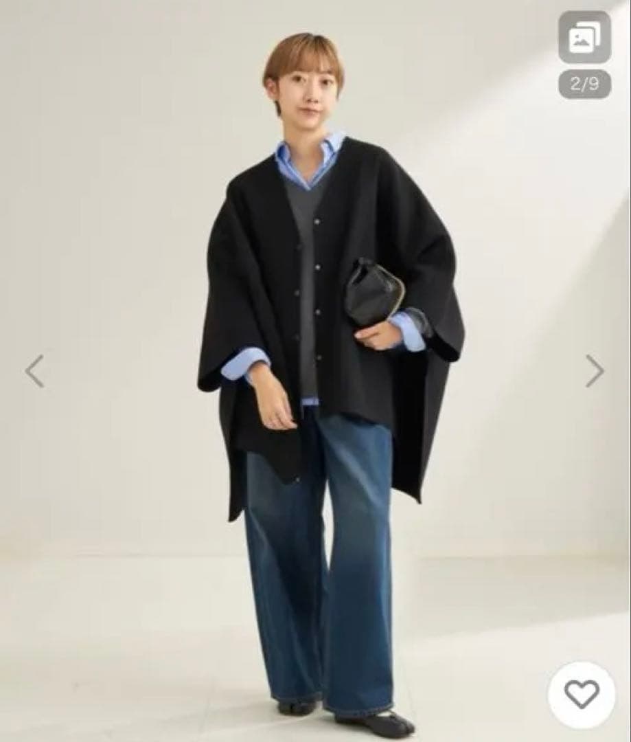 traditional whetherwear Plage別注 ポンチョ　黒