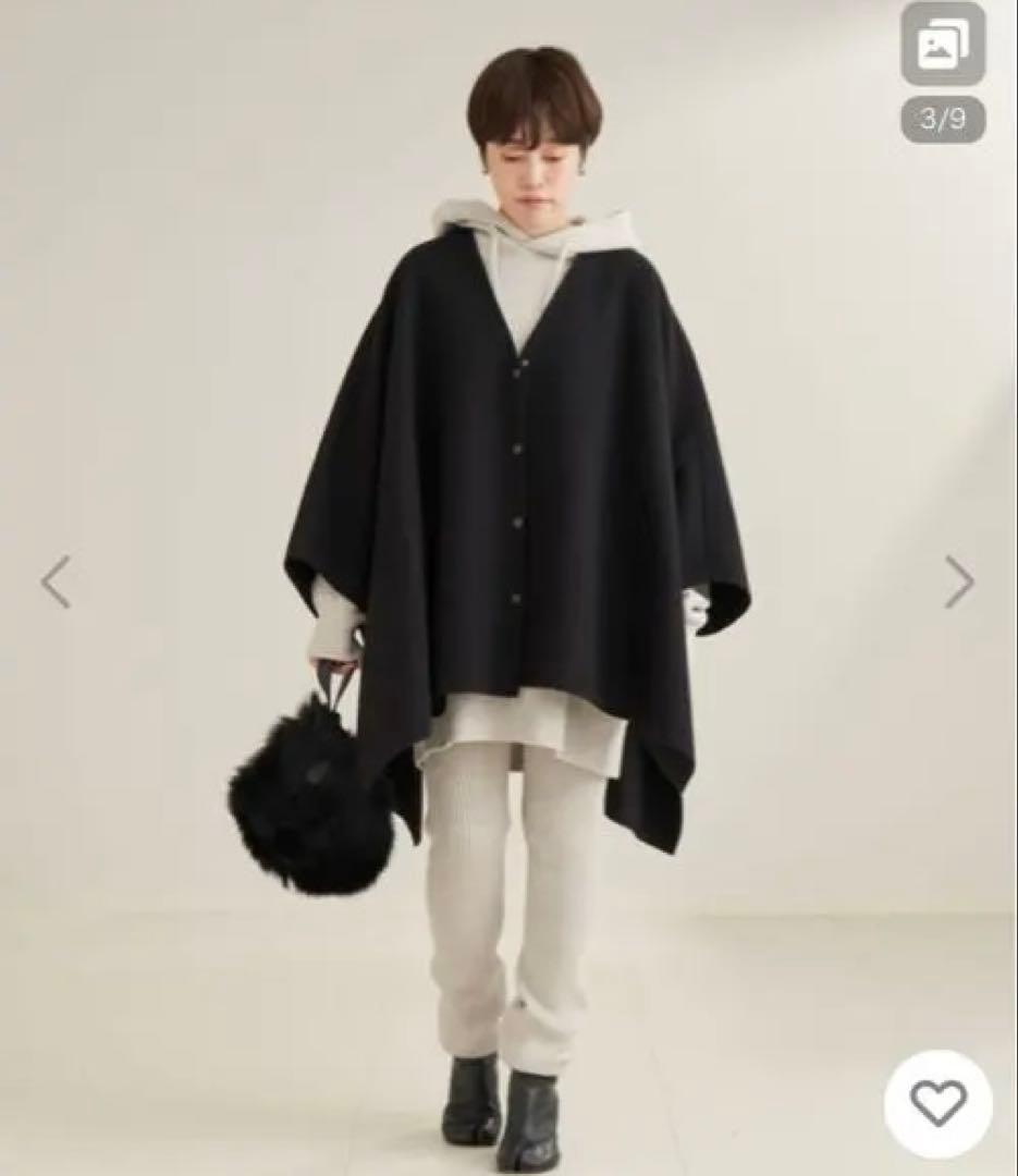 traditional whetherwear Plage別注 ポンチョ　黒