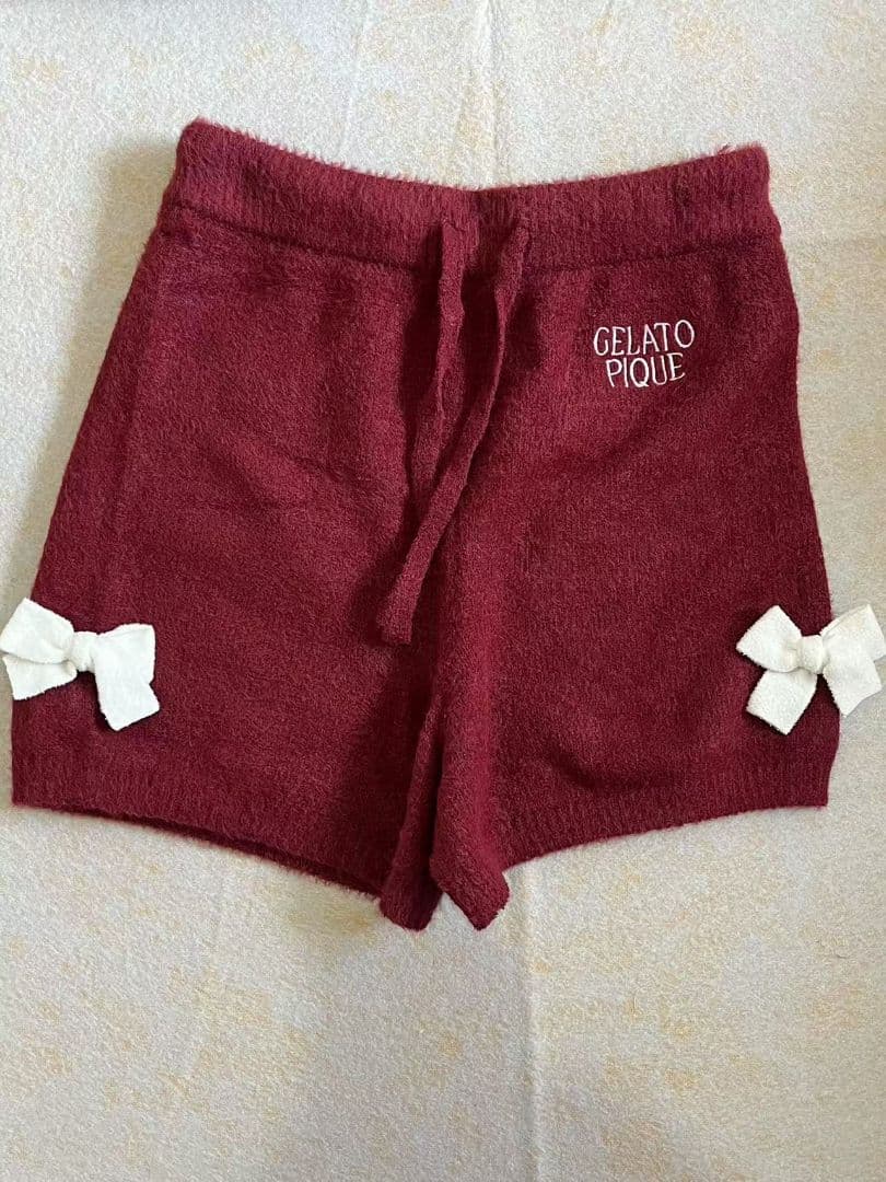 ジェラートピケ　ニットリボンプルオーバー&ショートパンツセット
