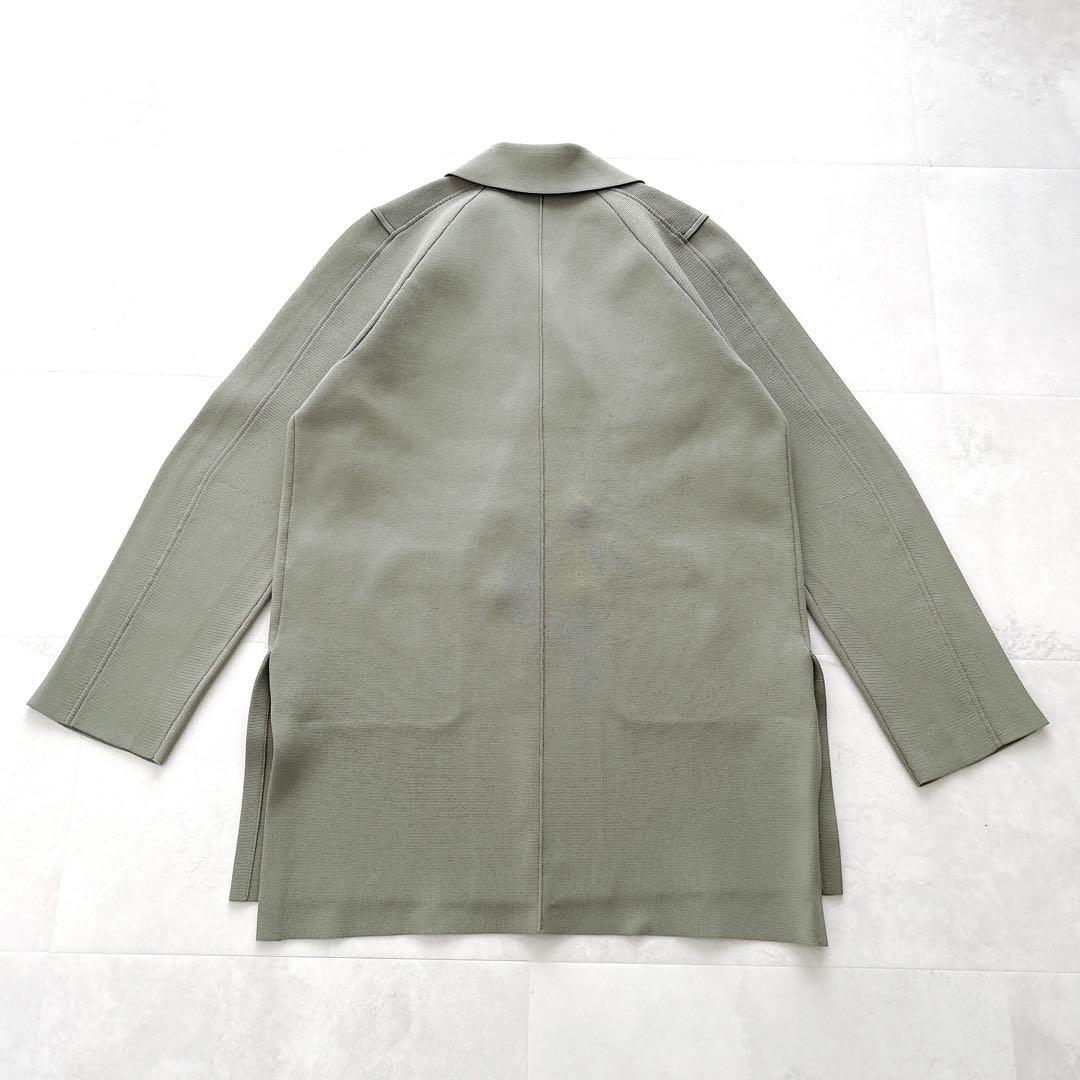 新品タグ付✨人気アンスリード　スクエアショルダーニットジャケット　ダブル　コート