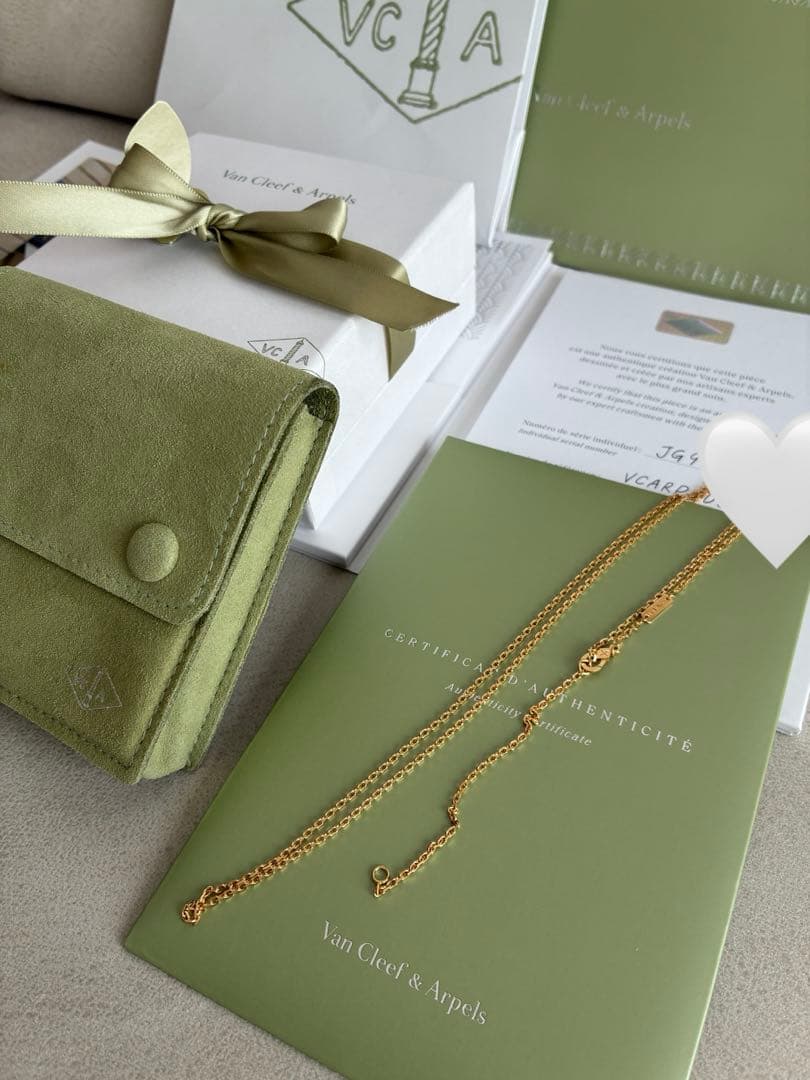 新品箱付VanCleef&Arpels ヴァンクリーフフォルサチェーン70 ＋5