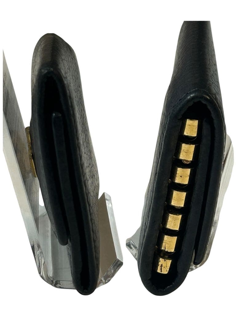 美品 グッチ キーケース マーモント ブラック レザー 6連 キーリング