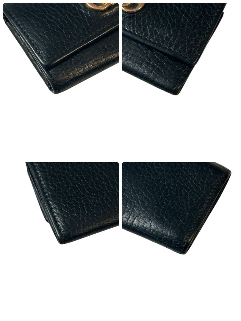 美品 グッチ キーケース マーモント ブラック レザー 6連 キーリング