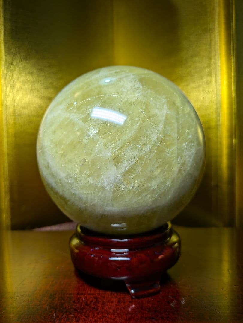 シトリン スフィア 直径110cm 2kg 丸玉 台座付 天然石 パワーストーン