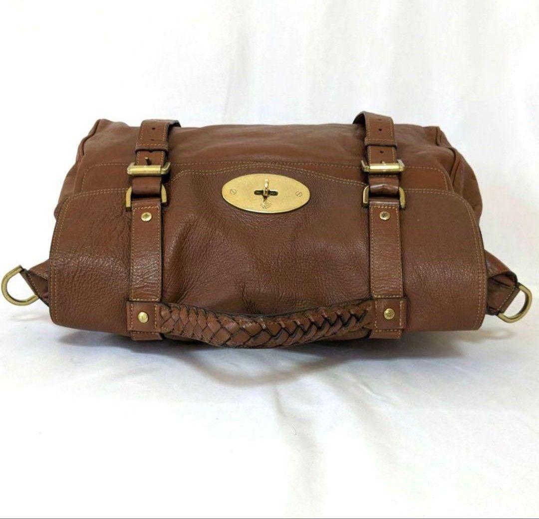 【美品】 mulberry アレクサ 2way ショルダーバッグ ブラウン