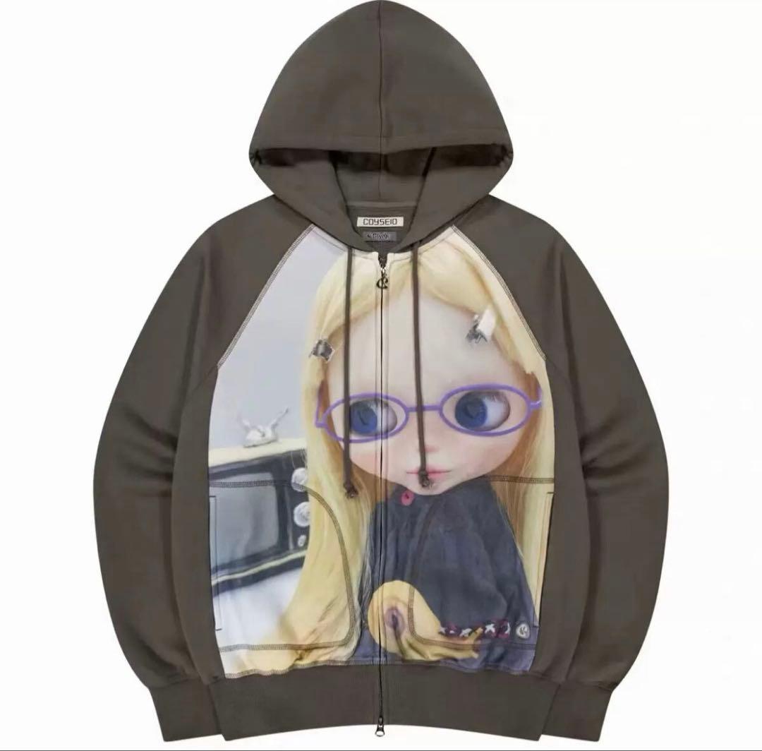 COYSEIO X BLYTHE GRAPHIC ジップアップ パーカー