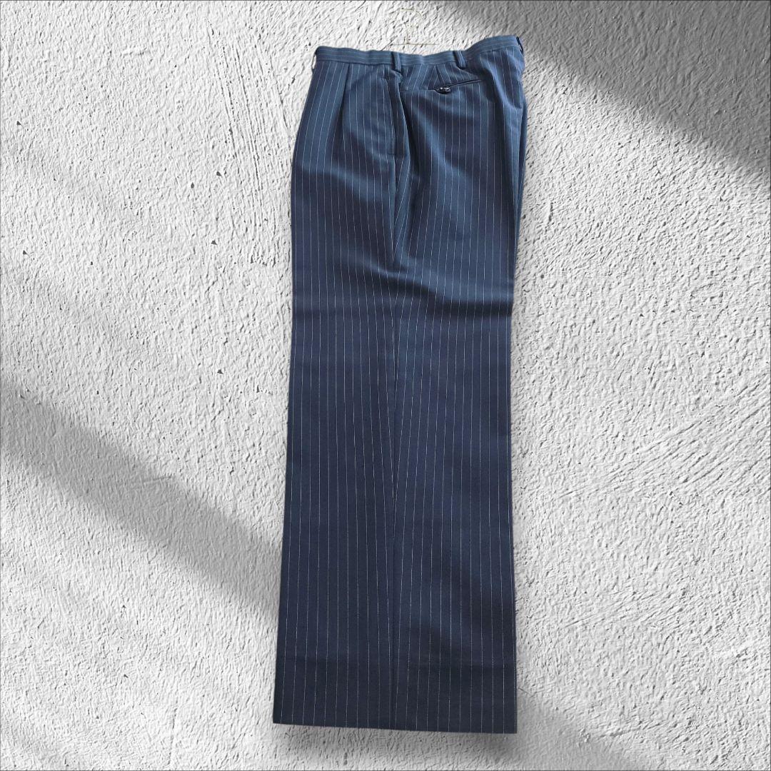 ②ポロラルフローレン ピンストライプ スーツ A5 ネイビー ブラック