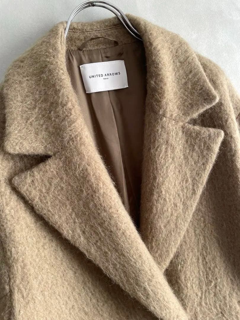 極美品✨ユナイテッドアローズ　23AW シャギー　モヘヤ　ロングコート　36