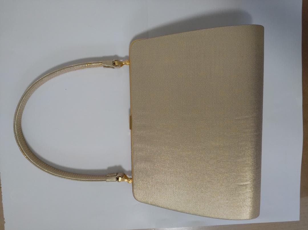 成人式振袖用 バッグと草履セット ゴールド刺繍