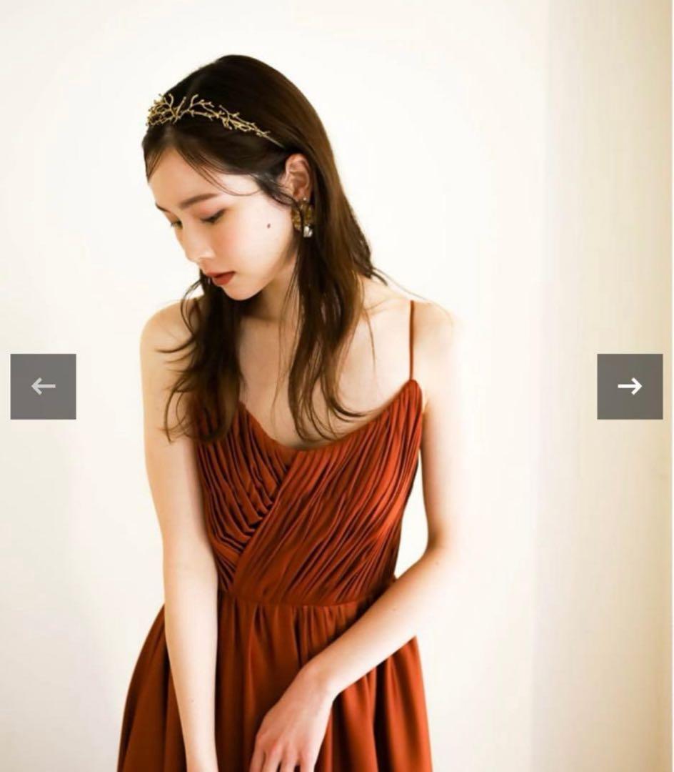 値下げしました！！アーバンブランシュ テラコッタ ロングドレスバックリボン付き