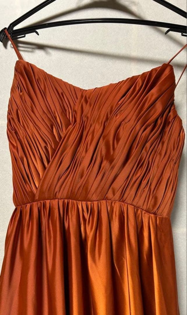 値下げしました！！アーバンブランシュ テラコッタ ロングドレスバックリボン付き