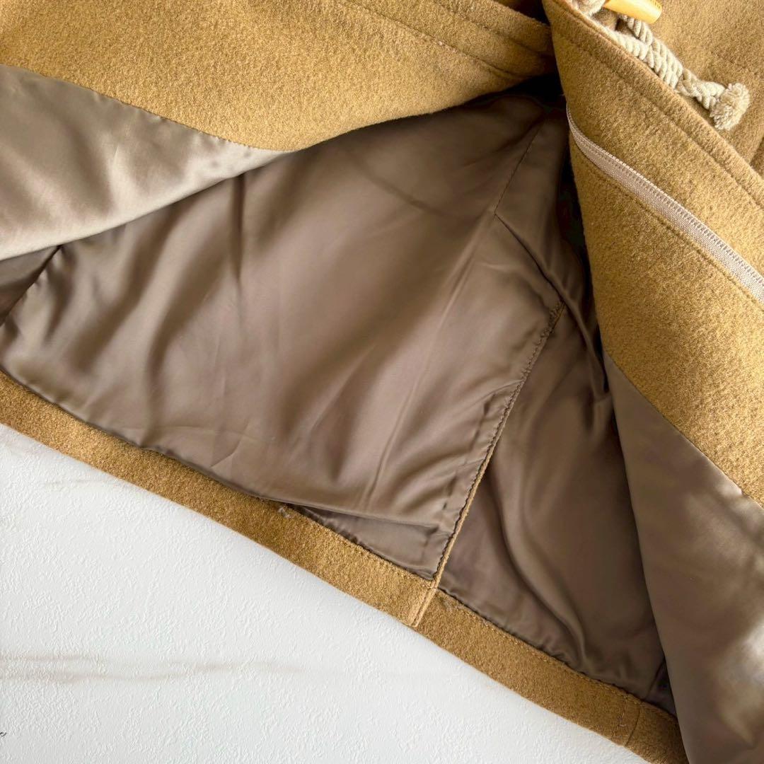 美品◆バーバリーブラックレーベル ダッフルコート キャメル ショート丈 L